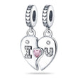 Charm ζευγαριού "I ❤️ U" από ασήμι 925