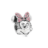 Charm Minnie με ροζ φιόγκο και πέτρες