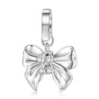 Charm φιόγκος με ζιρκόνια από ασήμι 925