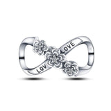 Charm απείρου love με λουλούδια από ασημι 925 – ρομαντικό κόσμημα