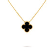 Κολιέ clover μαύρο με χρυσαφι