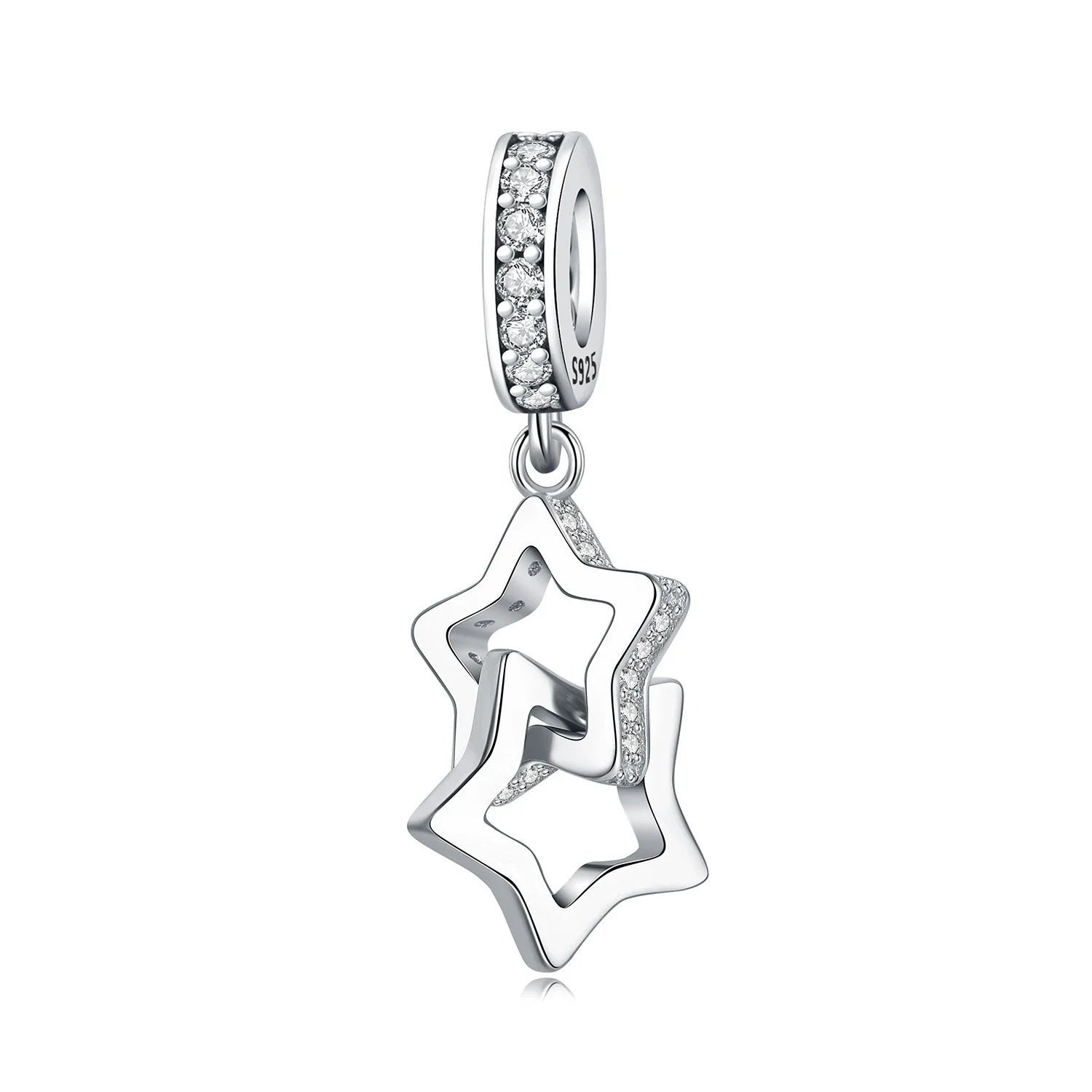 Charm Διπλά Αστέρια με Ζιρκόν – Λάμψε όπως Είσαι | Sterling Silver 925
