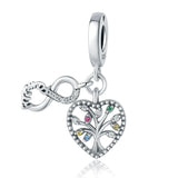 Charm Καρδιά με Δέντρο Ζωής & Σύμβολο Άπειρου – Αγάπη, Ρίζες & Αιωνιότητα | Sterling Silver 925